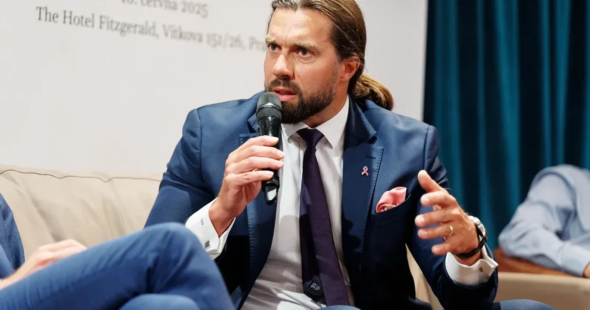 Ivan Duškov, nový ředitel VZP, hovoří na konferenci Zdravotnického deníku