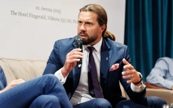 Ivan Duškov, nový ředitel VZP, hovoří na konferenci Zdravotnického deníku